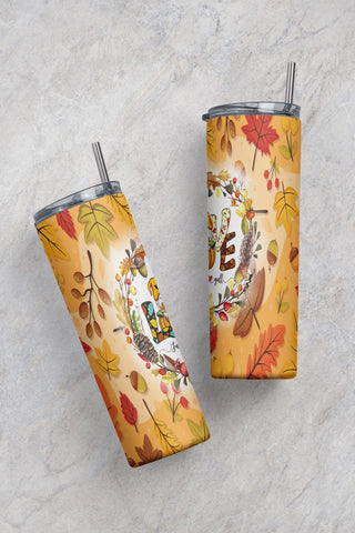 Thanksgiving 20oz Skinny Tumbler, Fall Gnomes Tumbler Wrap , it's fall y'all Gnomes Tumbler PNG Instant Download, PNG Sublimation Sublimation CaldwellArt 