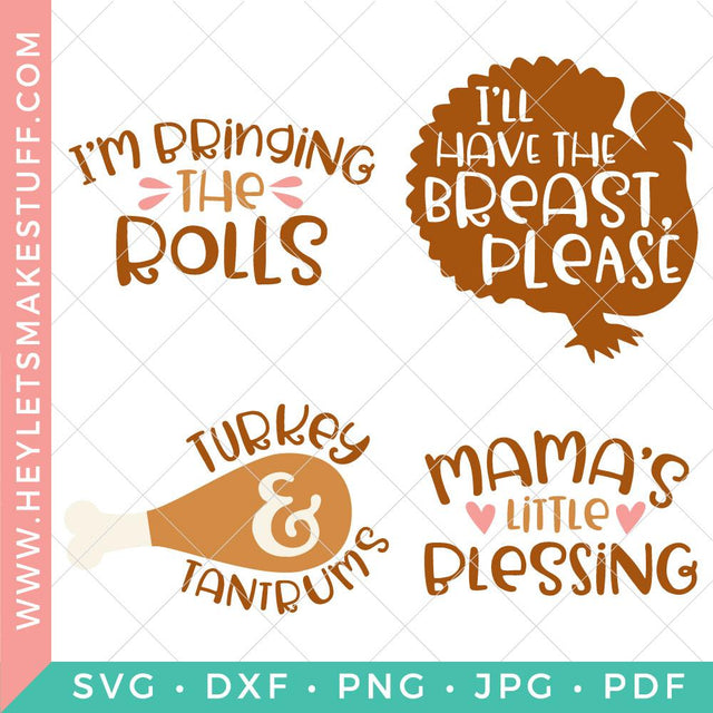 Thanksgiving Baby Bundle SVG Hey Let's Make Stuff 