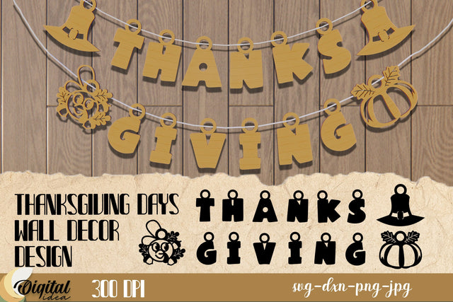 Thanksgiving Box Bundle Laser Cut Design. Decor SVG. SVG Evgenyia Guschina 