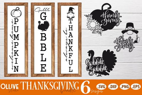 Thanksgiving Bundle Signs SVG | Thanksgiving SVG SVG Ollive Studio 