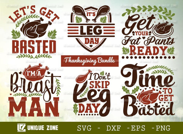 Thanksgiving Bundle Svg | Autumn Svg | Pumpkin Svg | Welcome Fall Svg | Let’s Get Basted Svg | SVG Unique Zone 