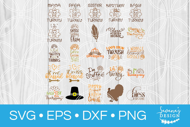 Thanksgiving Bundle SVG SavanasDesign 