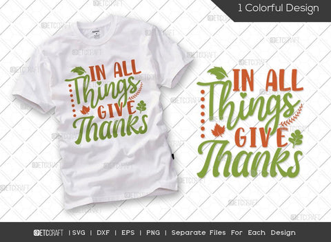Thanksgiving Bundle Vol-18 | Season Of Thanks Svg | In All Things Give Thanks Svg | Gather & Give Thanks Svg | Hearts Full Of Thanks Svg | Thanksgiving Quotes SVG ETC Craft 