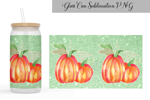 Thanksgiving Can Glass Sublimation WatercolorColorDream 