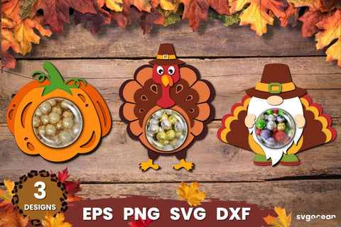 Thanksgiving Candy Dome | Fall Candy Holders | SVG SVG SvgOcean 