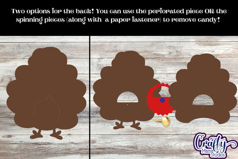 Thanksgiving Candy Dome Holder, Turkey Candy Ornament Design SVG Crafty Mama Studios 