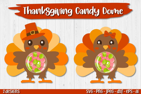 Thanksgiving Candy Dome Ornaments |Thanksgiving SVG SVG TatiStudio 
