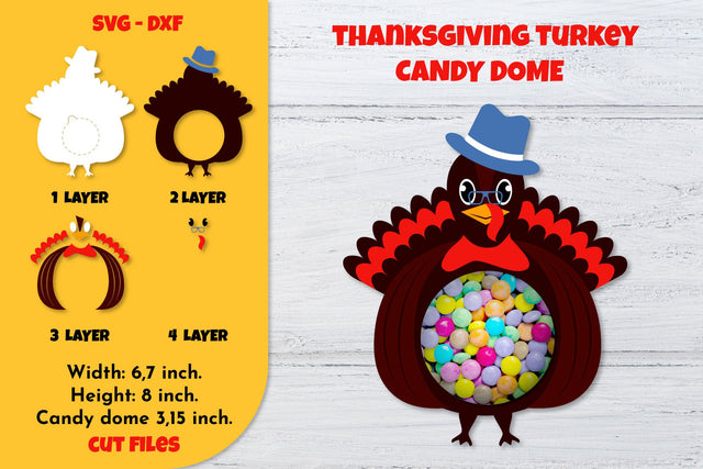 Thanksgiving candy dome svg. Turkey thanksgiving svg. Cut SVG Angelina Semenova 