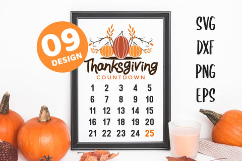 Thanksgiving Countdown Bundle SVG futivesvg 
