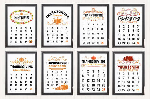 Thanksgiving Countdown Bundle SVG futivesvg 