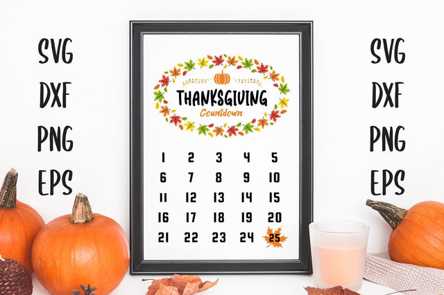Thanksgiving Countdown SVG PNG Design SVG futivesvg 