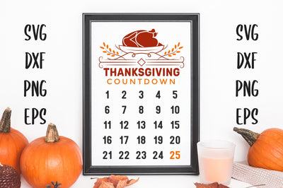 Thanksgiving Countdown SVG PNG Design SVG futivesvg 