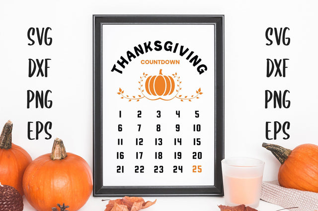 Thanksgiving Countdown SVG PNG Design SVG futivesvg 