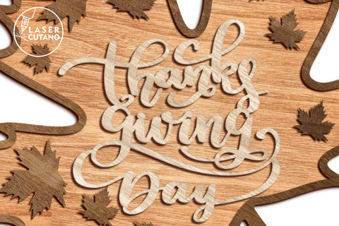 Thanksgiving Day Laser Cut Template SVG LaserCutano 