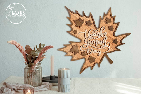 Thanksgiving Day Laser Cut Template SVG LaserCutano 