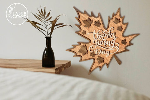 Thanksgiving Day Laser Cut Template SVG LaserCutano 