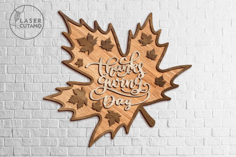 Thanksgiving Day Laser Cut Template SVG LaserCutano 