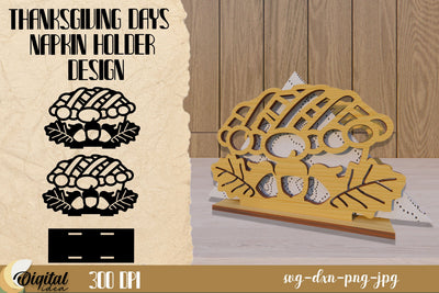 Thanksgiving Days Napkin holder Laser Cut. Home decor SVG. SVG Evgenyia Guschina 