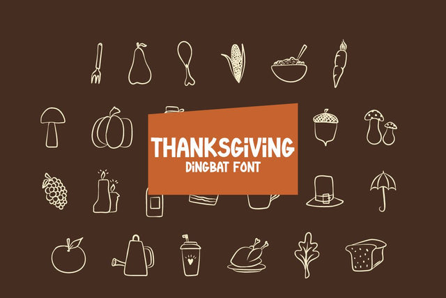 Thanksgiving - Dingbat Font Font Masyafi Studio 