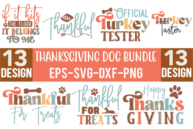 Thanksgiving Dog SVG Bundle SVG CraftingStudio 