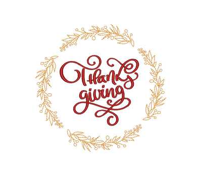 Thanksgiving Embroidery Design, Fall Embroidery Design, 3 sizes, Instant Download Embroidery/Applique DESIGNS Nino Nadaraia 