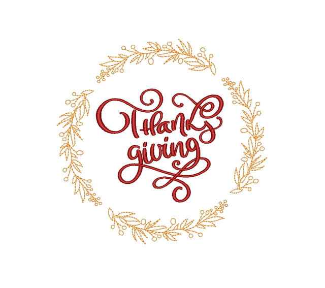 Thanksgiving Embroidery Design, Fall Embroidery Design, 3 sizes, Instant Download Embroidery/Applique DESIGNS Nino Nadaraia 