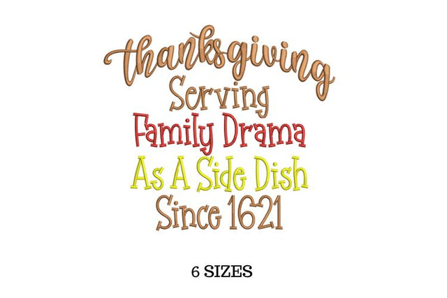 Thanksgiving Embroidery, Thanksgiving Design Embroidery/Applique DESIGNS SVG Digital Designer 