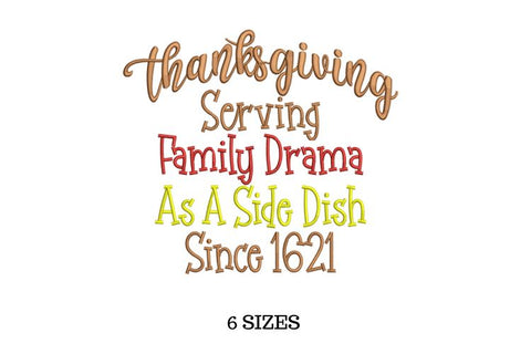 Thanksgiving Embroidery, Thanksgiving Design Embroidery/Applique DESIGNS SVG Digital Designer 