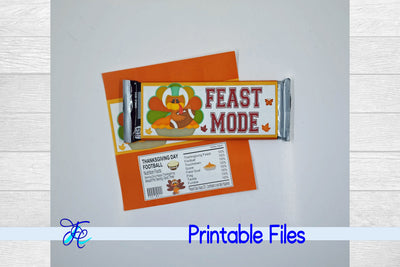 Thanksgiving Feast Mode Candy Bar Wrapper SVG Family Creations 