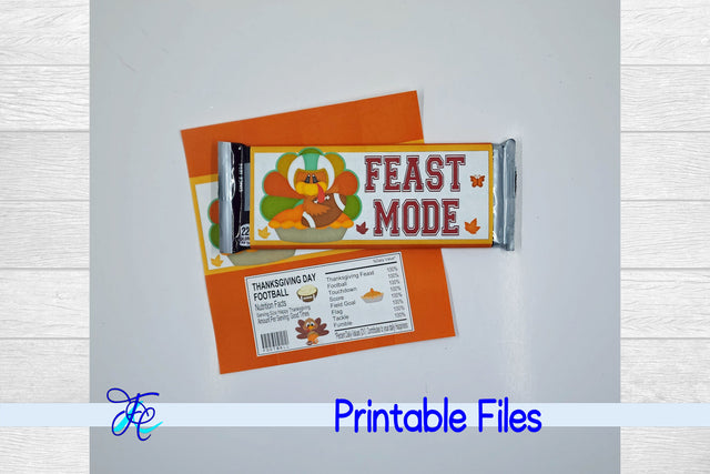 Thanksgiving Feast Mode Candy Bar Wrapper SVG Family Creations 