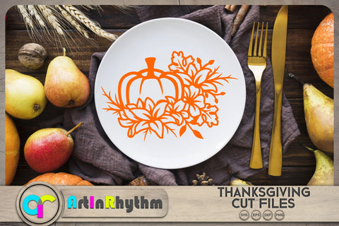 Thanksgiving floral pumpkin SVG SVG Artinrhythm shop 