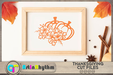 Thanksgiving floral pumpkins SVG SVG Artinrhythm shop 