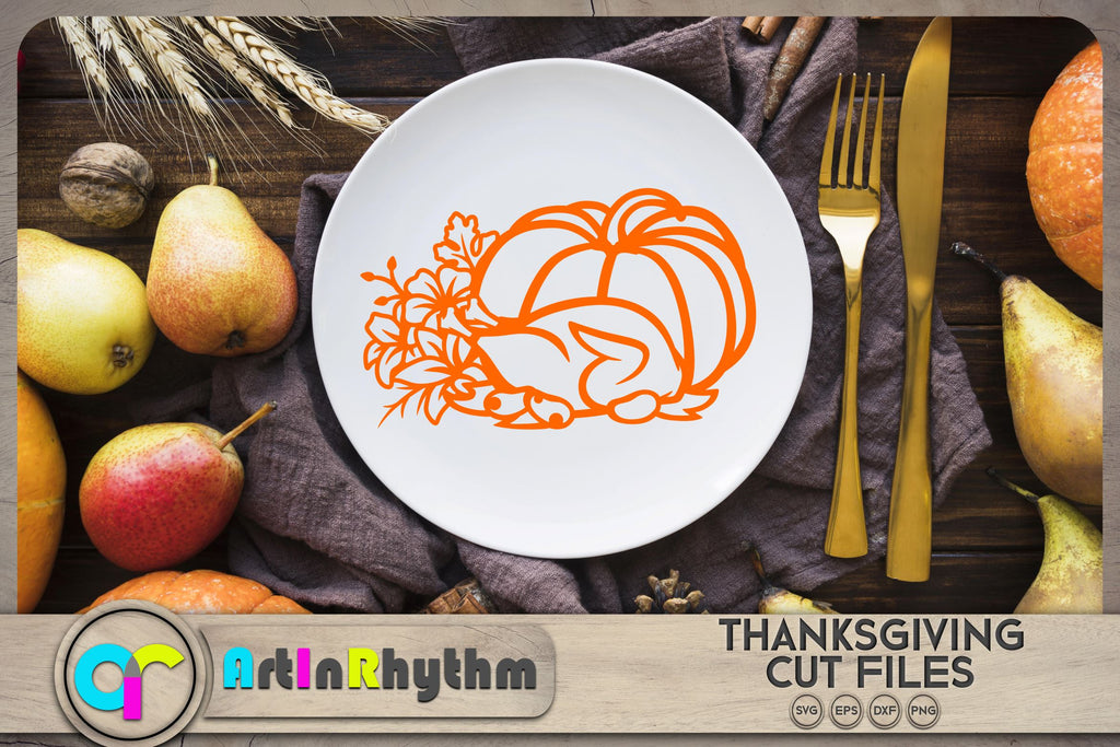 Turkey Svg Color Thanksgiving floral turkey SVG - So Fontsy