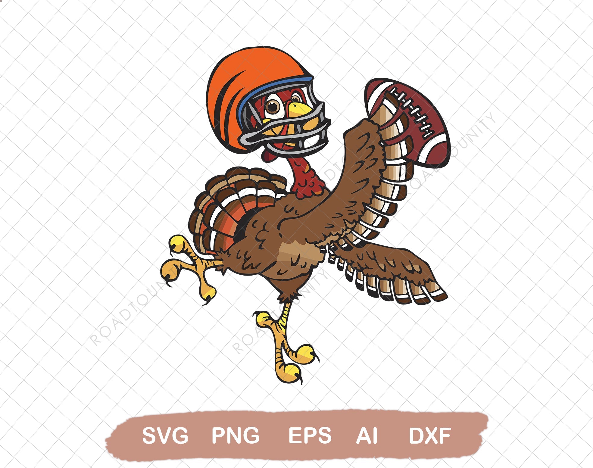 Thanksgiving Football Turkey Dallas Cowboys NFL Svg, Footbal