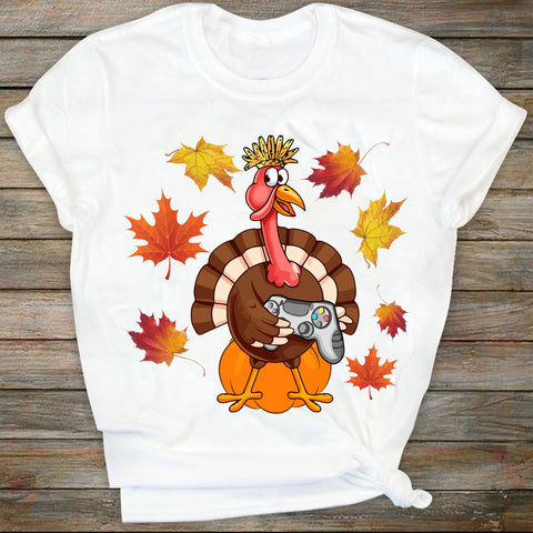 Thanksgiving Gaming Turkey Gamer Fall Autumn Holiday Pumpkin svg, Turkey Day svg, Fall, svg Files For Sublimation, Only svg SVG DiamondDesign 