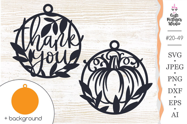 Thanksgiving gift tag svg set SVG CutePicturesStudio 