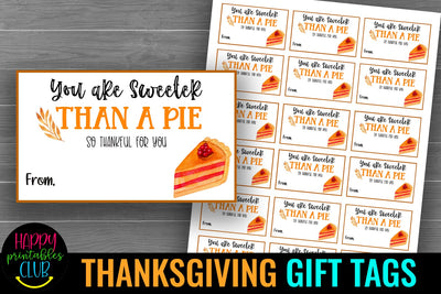 Thanksgiving Gift Tags- Printable Gift Tags Thanksgiving SVG Happy Printables Club 