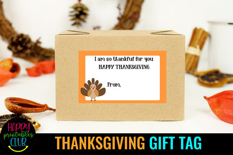 Thanksgiving Gift Tags- Printable Gift Tags Thanksgiving SVG Happy Printables Club 