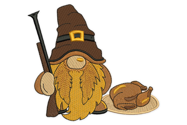 Thanksgiving Gnome Embroidery Design, Fall Embroidery Designs, Autumn Thankful Machine Embroidery Embroidery/Applique DESIGNS NextEmbroidery 