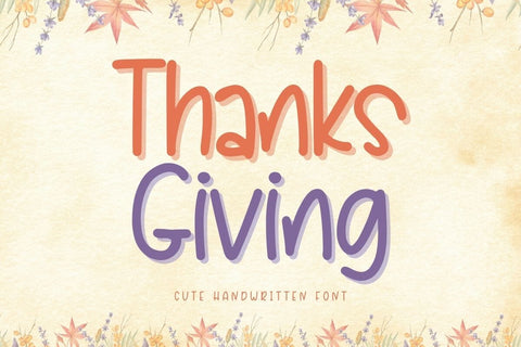 Thanksgiving - Handwritten Font Font AnningArts Design 