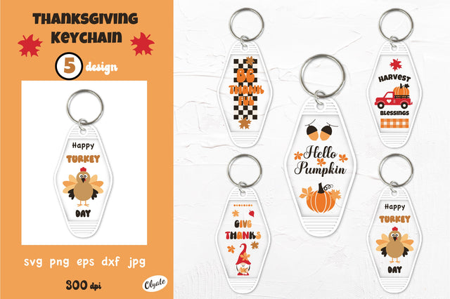 Thanksgiving Motel Keychain SVG. Thanksgiving Mini Bundle SVG Olga Terlyanskaya 