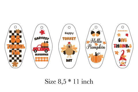 Thanksgiving Motel Keychain SVG. Thanksgiving Mini Bundle SVG Olga Terlyanskaya 