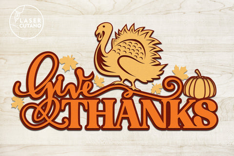 THANKSGIVING Multilayer Laser Cut Files, Mandala, Round Sign SVG, 3D Designs SVG LaserCutano 