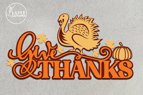 THANKSGIVING Multilayer Laser Cut Files, Mandala, Round Sign SVG, 3D Designs SVG LaserCutano 