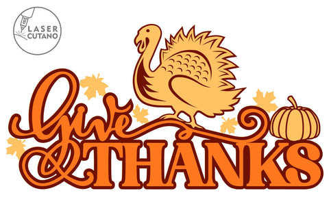 THANKSGIVING Multilayer Laser Cut Files, Mandala, Round Sign SVG, 3D Designs SVG LaserCutano 