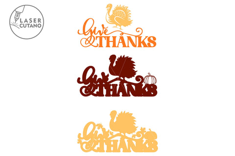 THANKSGIVING Multilayer Laser Cut Files, Mandala, Round Sign SVG, 3D Designs SVG LaserCutano 
