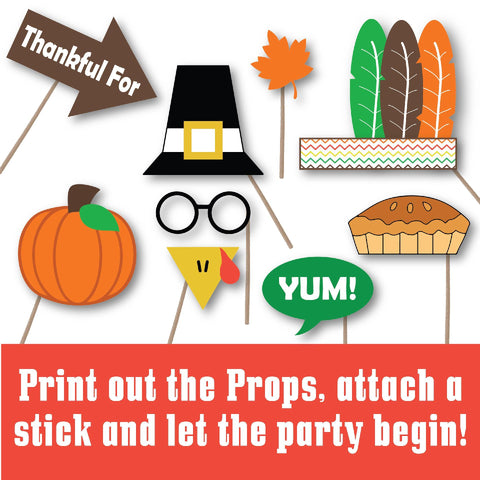 Thanksgiving Photo Booth Props SVG Cut File Bundle SVG Old Market
