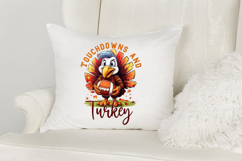 Thanksgiving PNG Sublimation | Touchdowns and Turkey Sublimation CraftLabSVG 