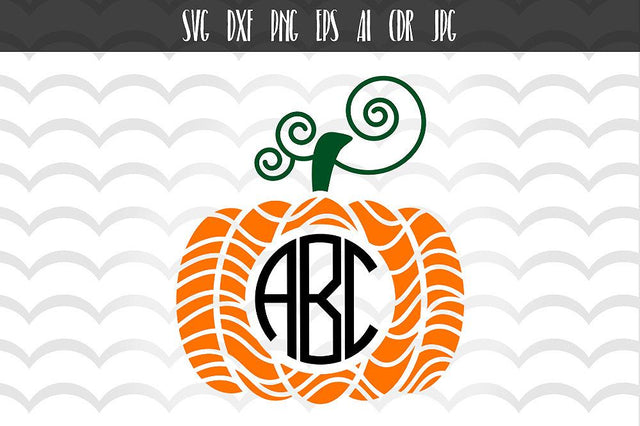 Thanksgiving Pumpkin Monogram SVG SVG VectorSVGdesign 