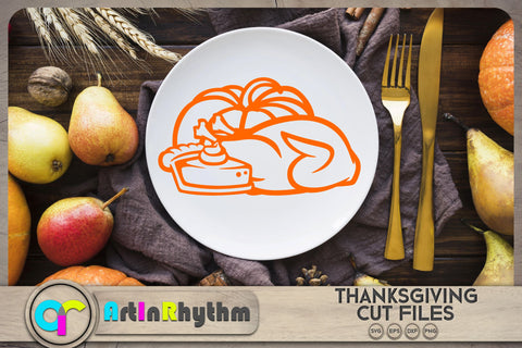 Thanksgiving pumpkin pie / Turkey SVG SVG Artinrhythm shop 